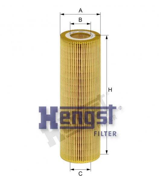 10743310000 HENGST FILTER E184L Luftfilter 124mm, 163mm, Filtereinsatz ▷  AUTODOC Preis und Erfahrung