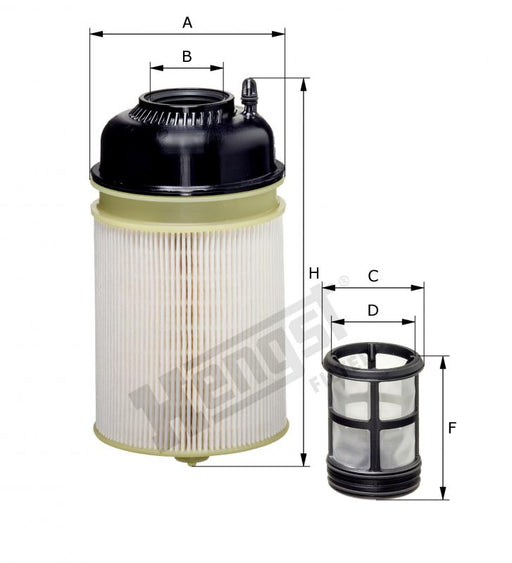 HENGST FUEL FILTER, ACTROS MP4 E445KPD314-2-SAJID Auto Online