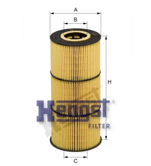 HENGST OIL FILTER ELMT-ACT(MP4) E510H07D129-SAJID Auto Online